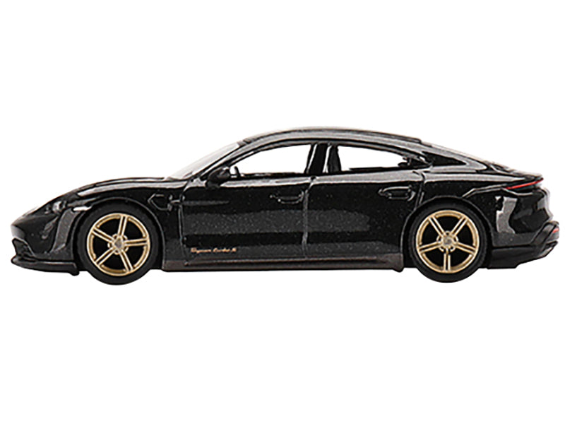 Porsche Taycan Turbo S Volcano Gray Metallic Limited Edition to 1800 pieces Worldwide 1/64 Diecast Model Car by True Scale Miniatures