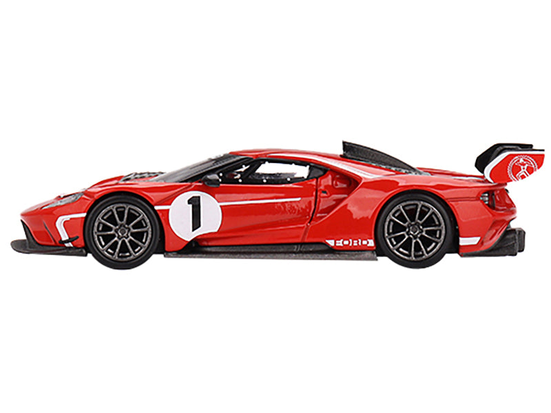 Ford GT MK II #1 Rosso Alpha Red with White Stripes Limited Edition to 2760 pieces Worldwide 1/64 Diecast Model Car by True Scale Miniatures