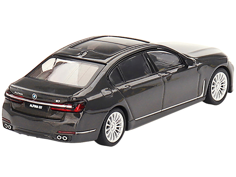 BMW Alpina B7 xDrive Dravit Gray Metallic with Sunroof Limited Edition to 1800 pieces Worldwide 1/64 Diecast Model Car by True Scale Miniatures