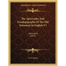 The Apocrypha and Pseudepigrapha of the Old Testament in English V1: Apocrypha (1913)