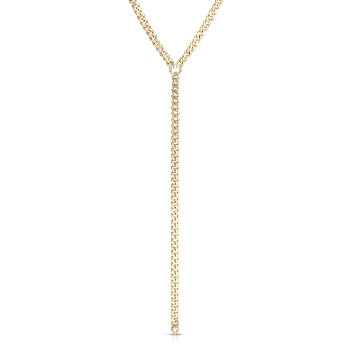 MICRO LINK CURB CHAIN LARIAT by eklexic jewelry