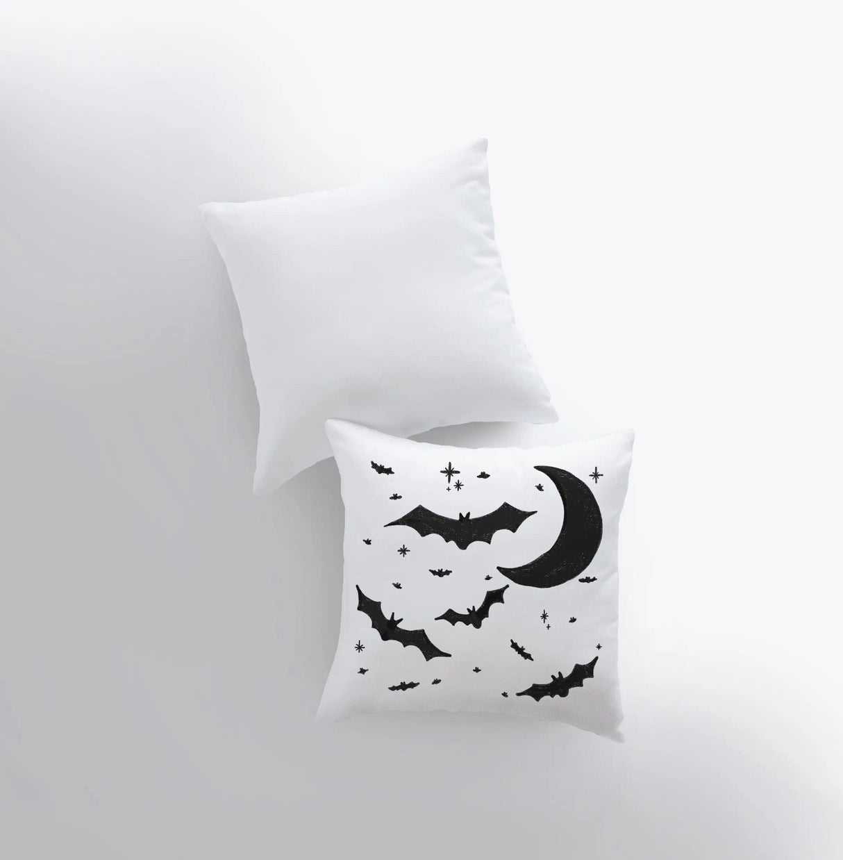 MINI Bats on White Pillow Cover | Fall Décor | Farmhouse Pillows | Country Décor | Fall Throw Pillows | Cute Throw Pillows | Bat Art by UniikPillows - Vysn