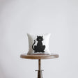 MINI Black Cat on White Pillow Cover | Fall Décor | Farmhouse Pillows | Country Décor | Fall Throw Pillows | Cute Throw Pillows | Cat Art by UniikPillows - Vysn