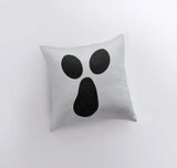 MINI Ghost on White Pillow Cover | Fall Décor | Farmhouse Pillows | Country Décor | Fall Throw Pillows | Cute Throw Pillows | Ghost Art by UniikPillows - Vysn