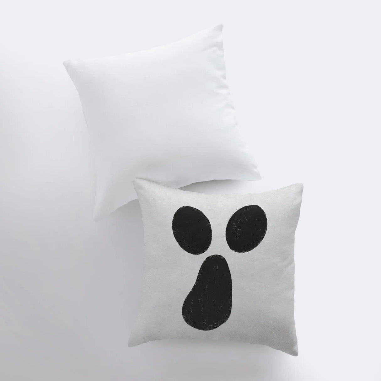 MINI Ghost on White Pillow Cover | Fall Décor | Farmhouse Pillows | Country Décor | Fall Throw Pillows | Cute Throw Pillows | Ghost Art by UniikPillows - Vysn