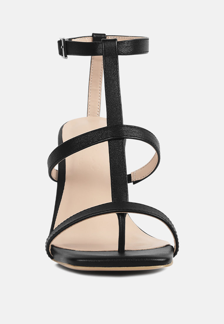 mirabella open square toe block heel sandals by London Rag