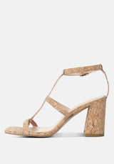 mirabella open square toe block heel sandals by London Rag