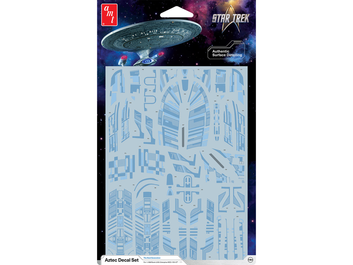 "Star Trek: The Next Generation" U.S.S. Enterprise NCC-1701-D Aztec Decal Set 1/1400 Scale by AMT