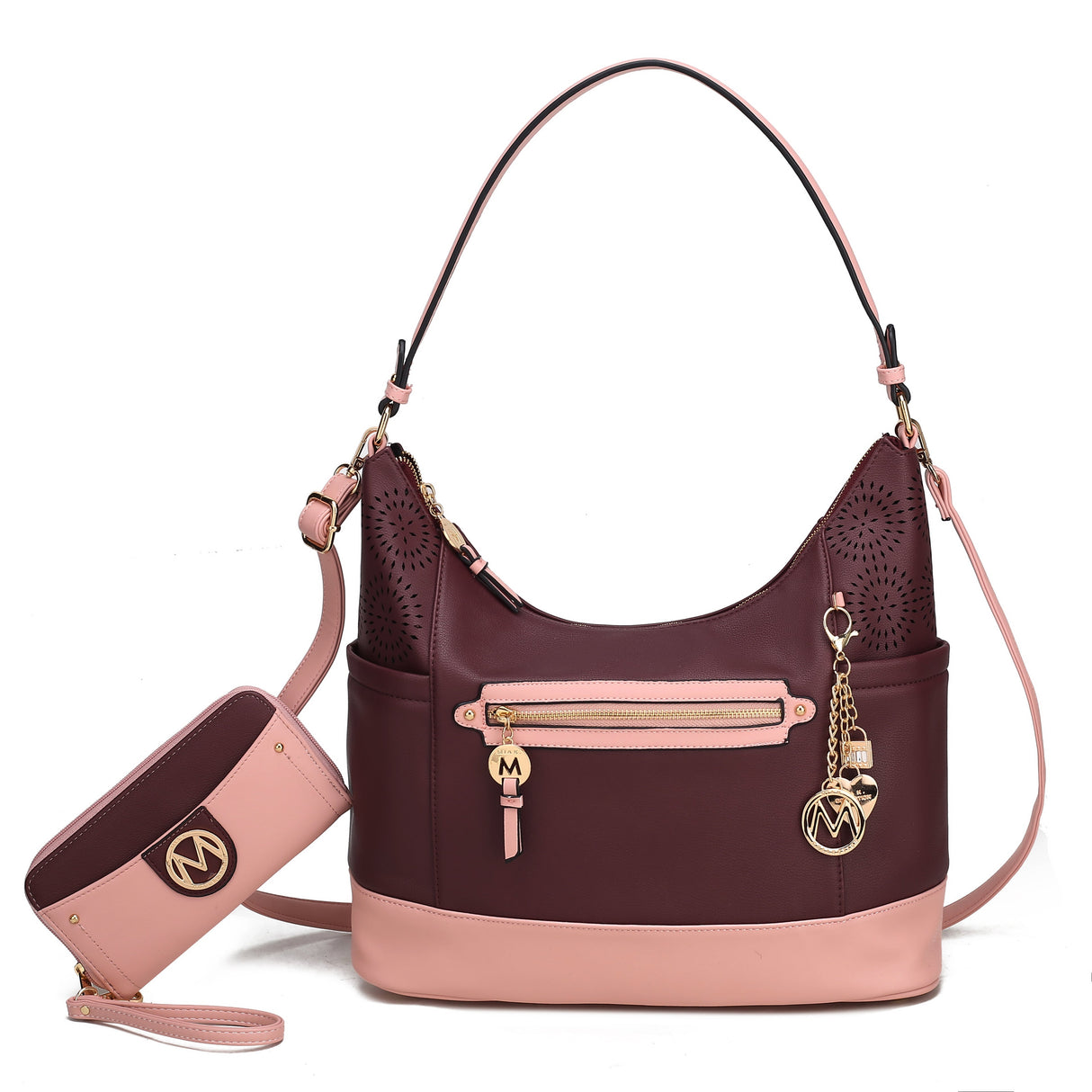 Charlotte Shoulder Bag With Matching Wallet by MKF Collection by Mia K.