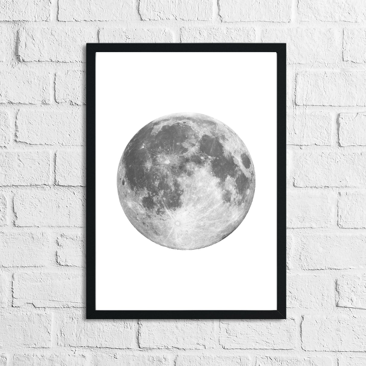 Full Moon Grey Bedroom Home Simple Decor Wall Print by WinsterCreations™ Official Store