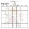 Blank Calendar: Pretty Flowers, Undated Planner for Organizing, Tasks, Goals, Scheduling, DIY Calendar Book