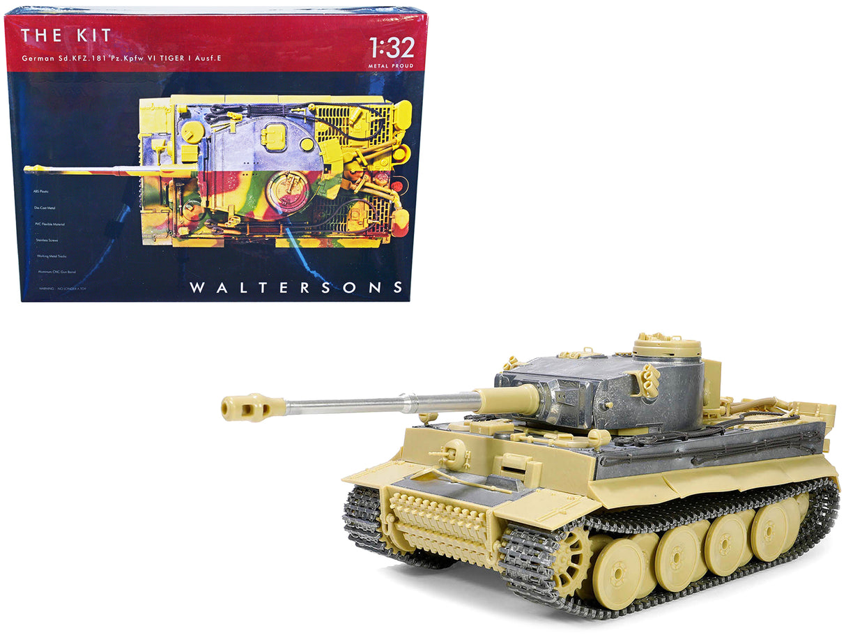 Skill 4 Model Kit German Sd.Kfz.181 Pz.Kpfw VI Tiger I (Early Production Model) Heavy Tank "Schwere Panzerabteilung 505 No. 100 Kursk" (July 1943) 1/32 Scale Model by Metal Proud