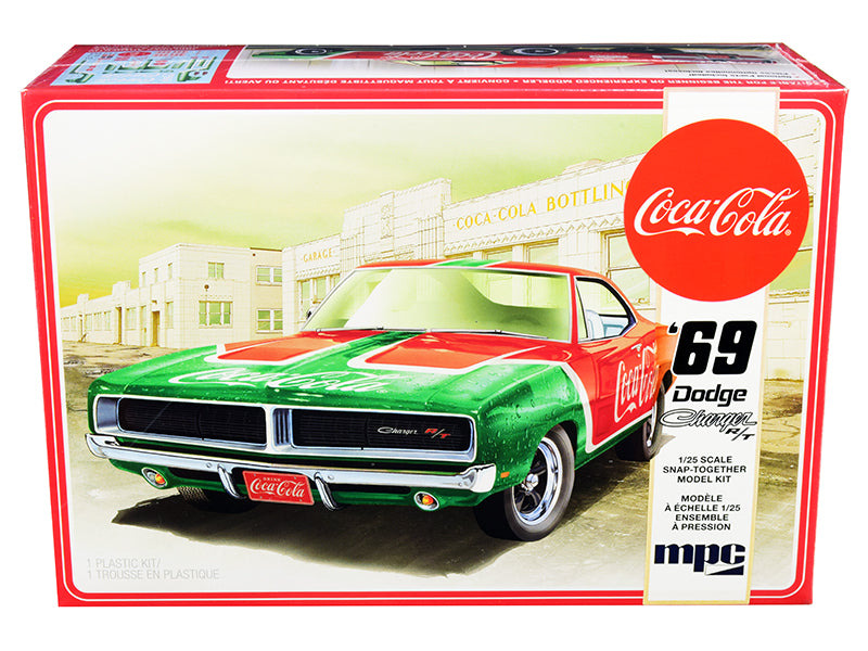 Skill 3 Snap Model Kit 1969 Dodge Charger RT "Coca-Cola" 1/25 Scale Model by MPC