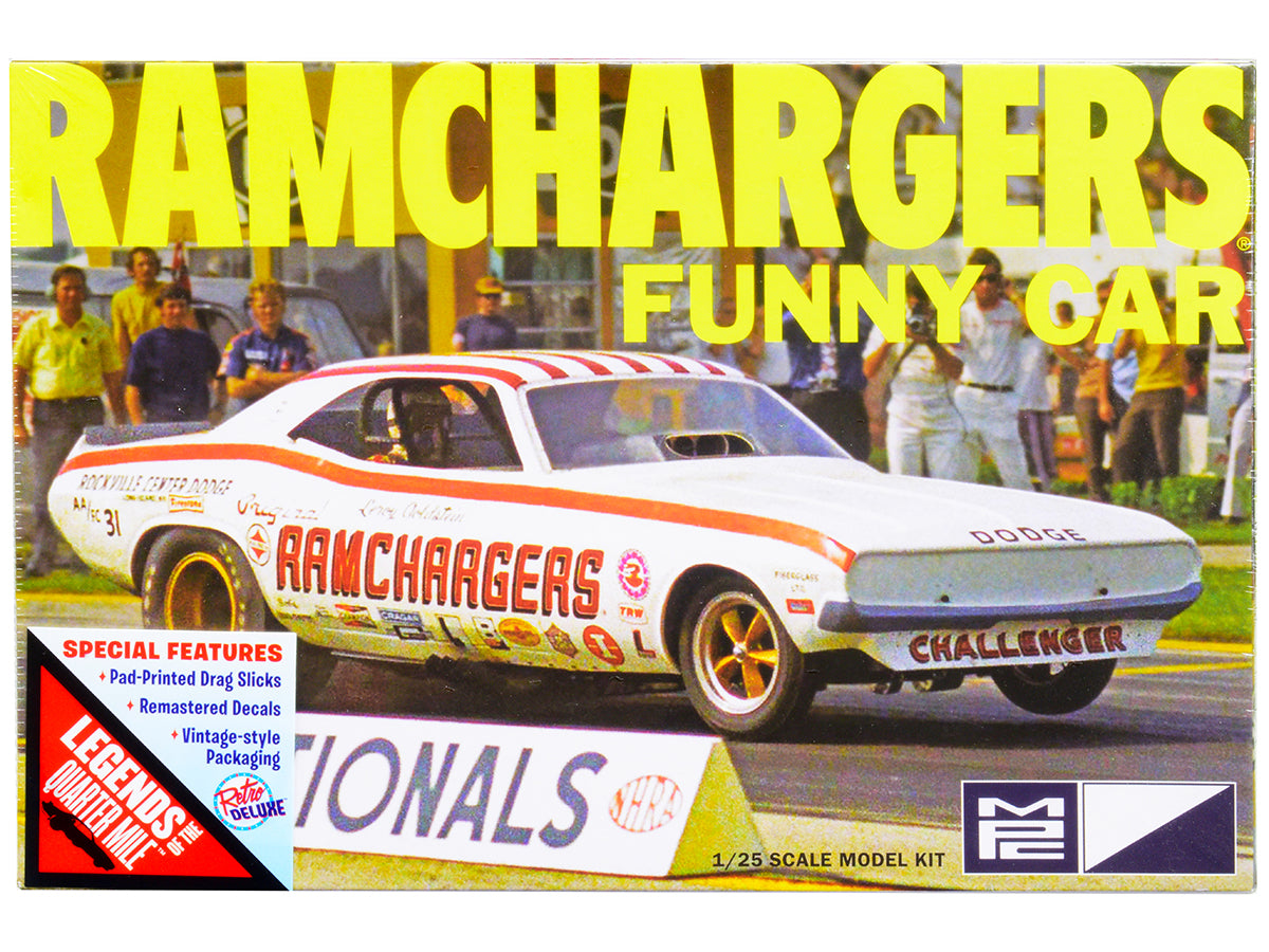 Skill 2 Model Kit Dodge Challenger Ramchargers Funny Car "Legends of the Quarter Mile" 1/25 Scale Model by MPC