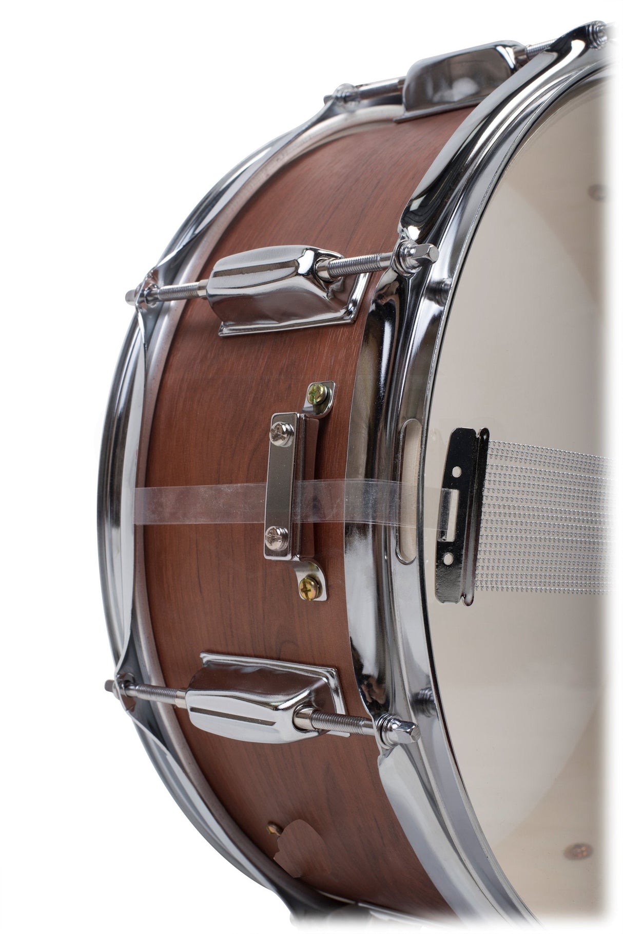 GRIFFIN Snare Drum - Poplar Wood Shell 14" x 5.5" with Flat Hickory PVC - 8 Metal Tuning Lugs by GeekStands.com