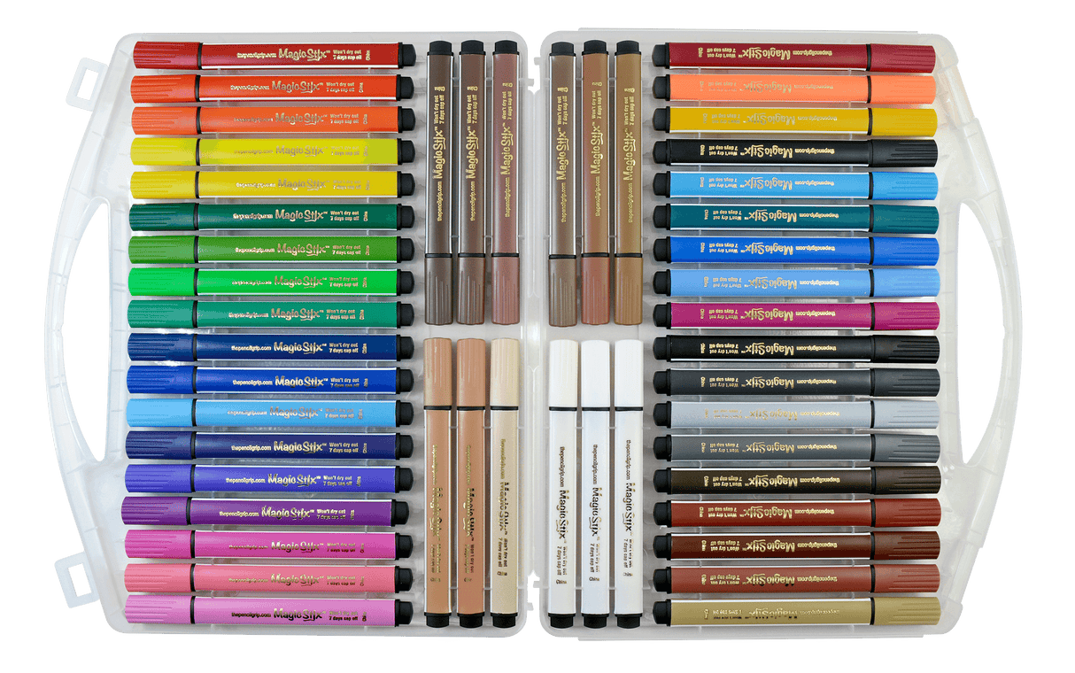 NEW! Triangular Magic Stix Markers, 48 Pack, Includes Global Skin Tones, Last 7 Days NO Cap! by The Pencil Grip, Inc. - Vysn