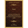 Don't: A Manual of Mistakes and Improprieties More or Less Prevalent in Conduct and Speech (1884)