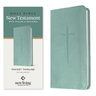 NLT Pocket Thinline New Testament with Psalms and Proverbs (Leatherlike, Teal Cross)