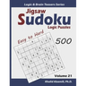 Jigsaw Sudoku Logic Puzzles: 500 Easy to Hard: Keep Your Brain Young