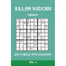 Killer Sudoku Medium 200 Puzzle WIth Solution Vol 4: Advanced Puzzle Sumdoku Book,9x9, 2 puzzles per page
