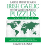 Large Print Learn Irish Gaelic with Word Search Puzzles Volume 2: Learn Irish Gaelic Language Vocabulary with 130 Challenging Bilingual Word Find Puzz