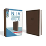 NIV, Value Thinline Bible, Large Print, Imitation Leather, Brown