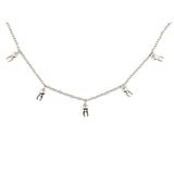 Man-Repeller Teeth Necklace in Silver by The Bullish Store - Vysn