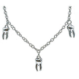 Man-Repeller Teeth Necklace in Silver by The Bullish Store - Vysn