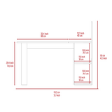 Fresno L-Shaped Computer Desk, Four Shelves by FM FURNITURE