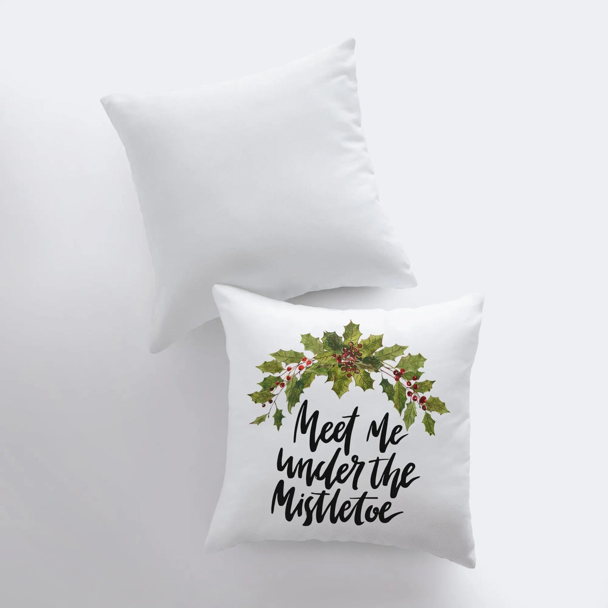 Meet Me Under the Mistletoe | Throw Pillows | Christmas Pillow | Mistletoe Pillow | Couch Pillows | Custom Pillows | Christmas Pillows by UniikPillows