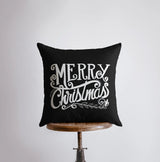 Merry Christmas | Black and White | Throw Pillow | Christmas Pillow | Home Decor | Christmas Pillowcases | Christmas tree | Christmas Gifts by UniikPillows