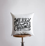 Merry Christmas | Black and White | Throw Pillow | Christmas Pillow | Home Decor | Christmas Pillowcases | Christmas tree | Christmas Gifts by UniikPillows