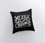 Merry Christmas | Black and White | Throw Pillow | Christmas Pillow | Home Decor | Christmas Pillowcases | Christmas tree | Christmas Gifts by UniikPillows