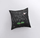 Merry Christmas | Little Bird | Christmas Pillow Cover | Christmas Decor | Throw Pillow | Home Décor | Black Throw Pillows | Pillow Decor by UniikPillows