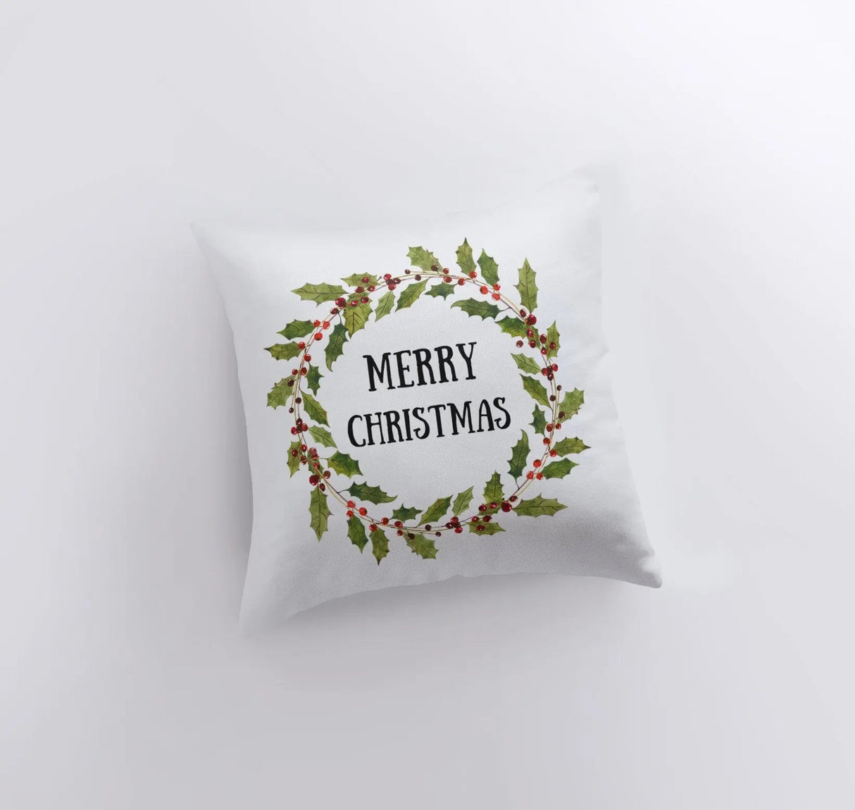 Merry Christmas | Wreath | Pillow Cover | Christmas Pillow | Christmas Decor | Throw Pillow | Home Decor | Decorative Pillows for Couch | Sofa Pillow by UniikPillows