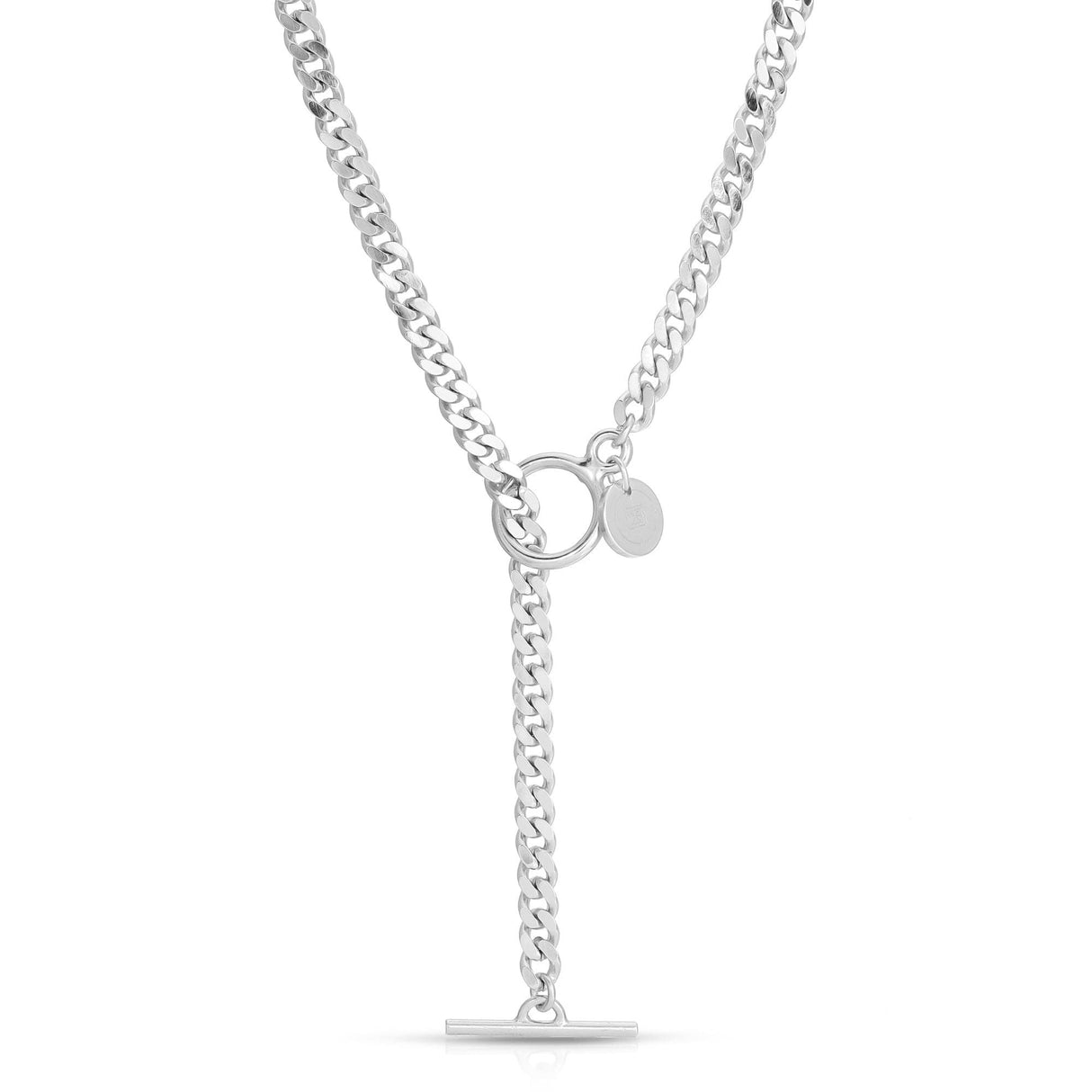 Micro Link Curb Chain Convertible Lariat by eklexic jewelry