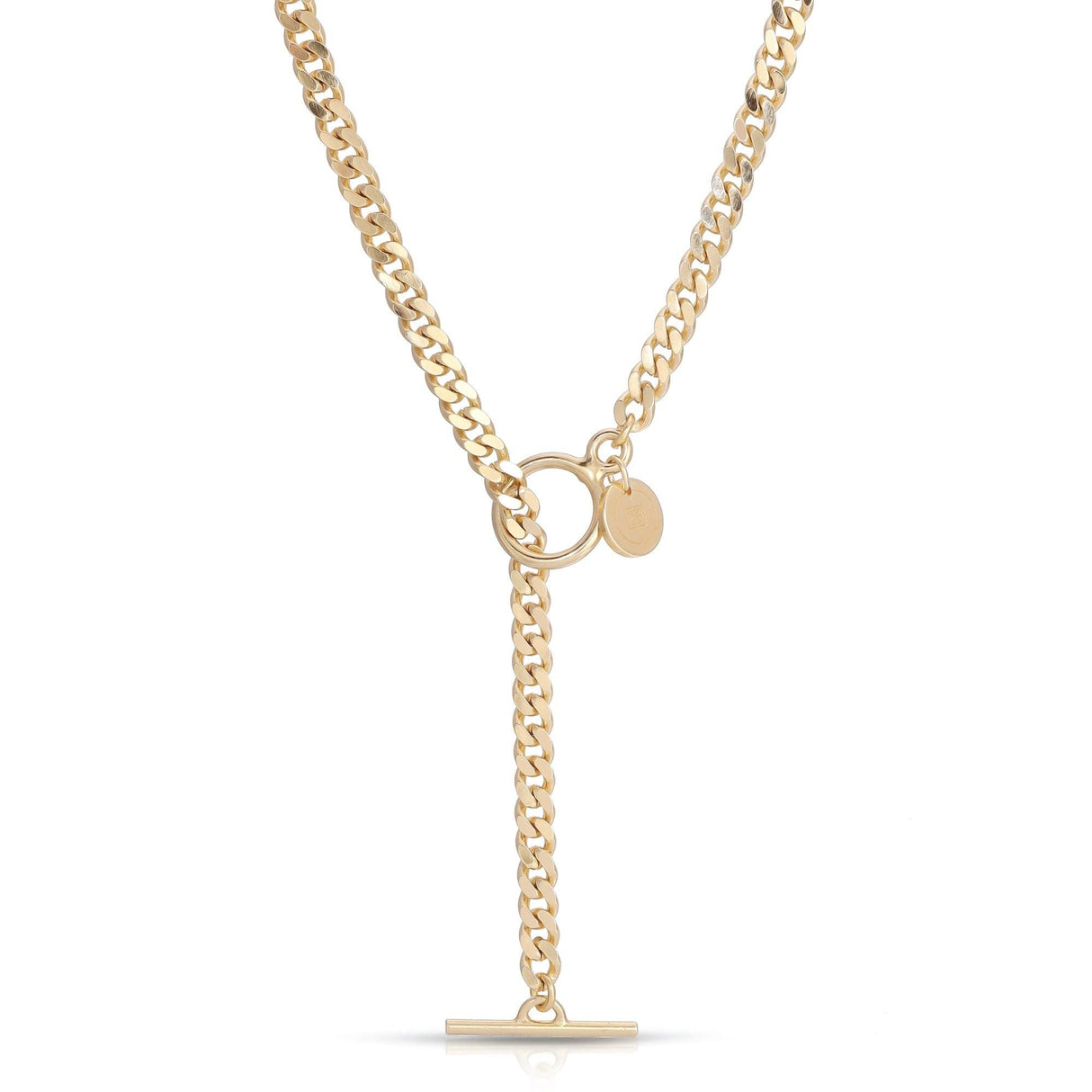 Micro Link Curb Chain Convertible Lariat by eklexic jewelry