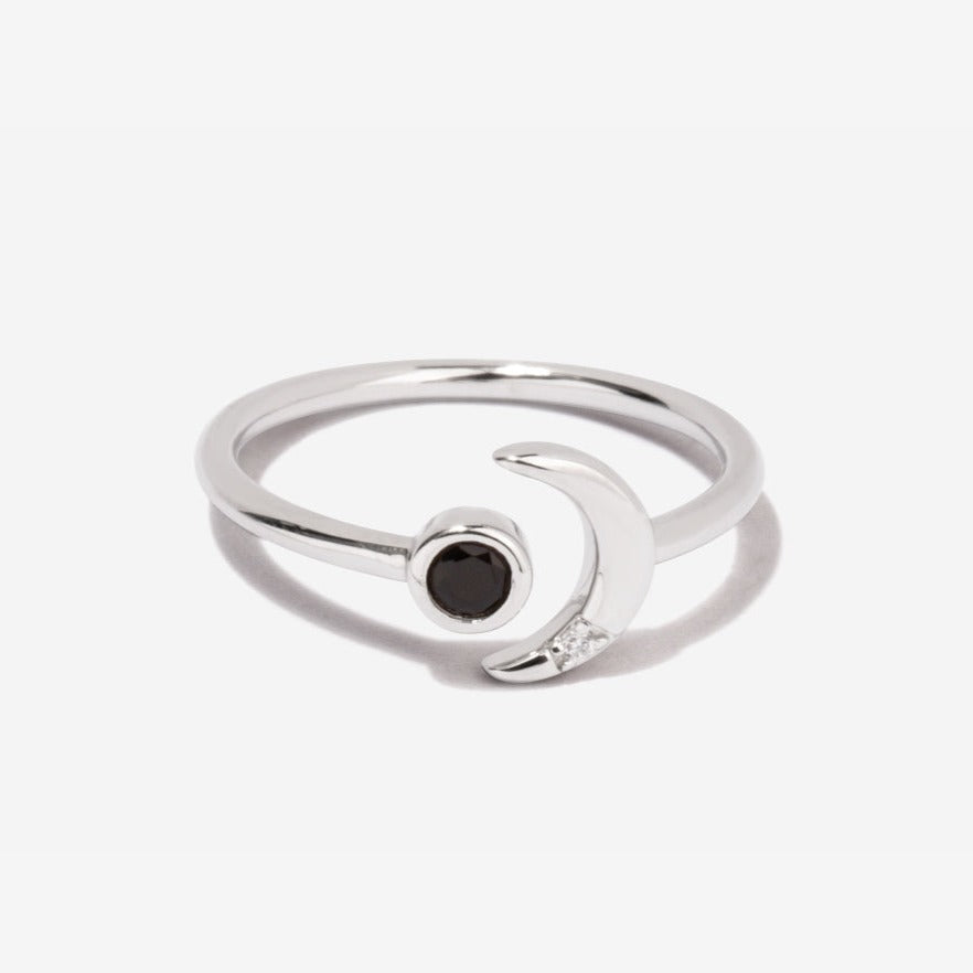 Ming Onyx Silver Ring by Little Sky Stone