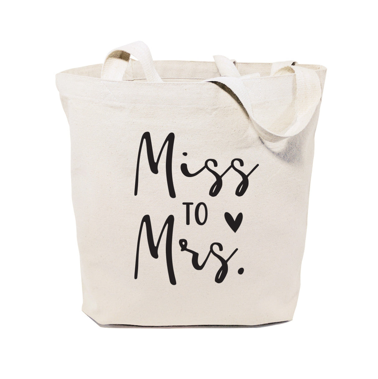 Miss to Mrs. Wedding Cotton Canvas Tote Bag by The Cotton & Canvas Co.