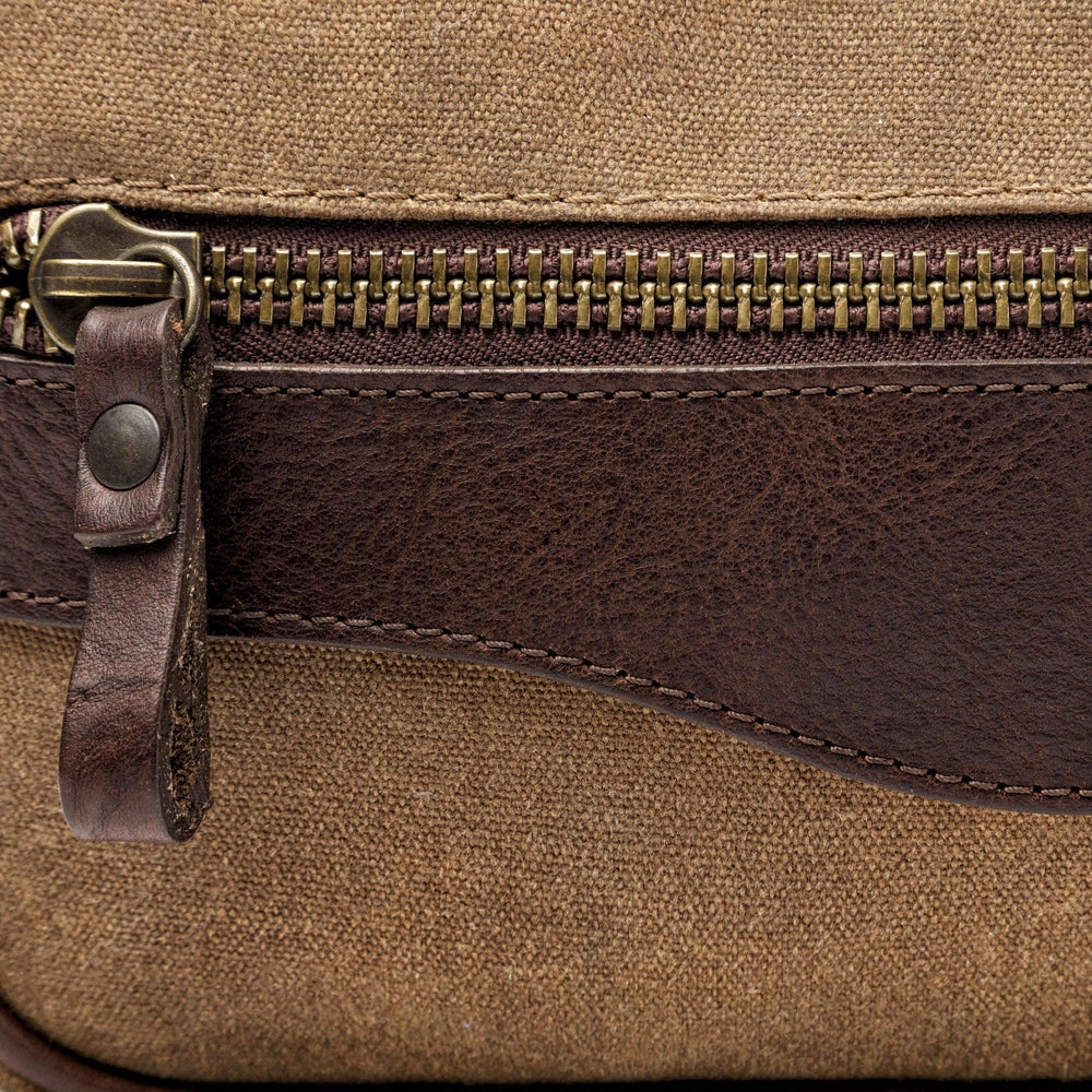 Campaign Waxed Canvas Toiletry Shave Kit by Mission Mercantile Leather Goods