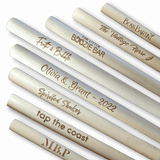 Laser Engraved Reusable Reed Straw by Holy City Straw Company