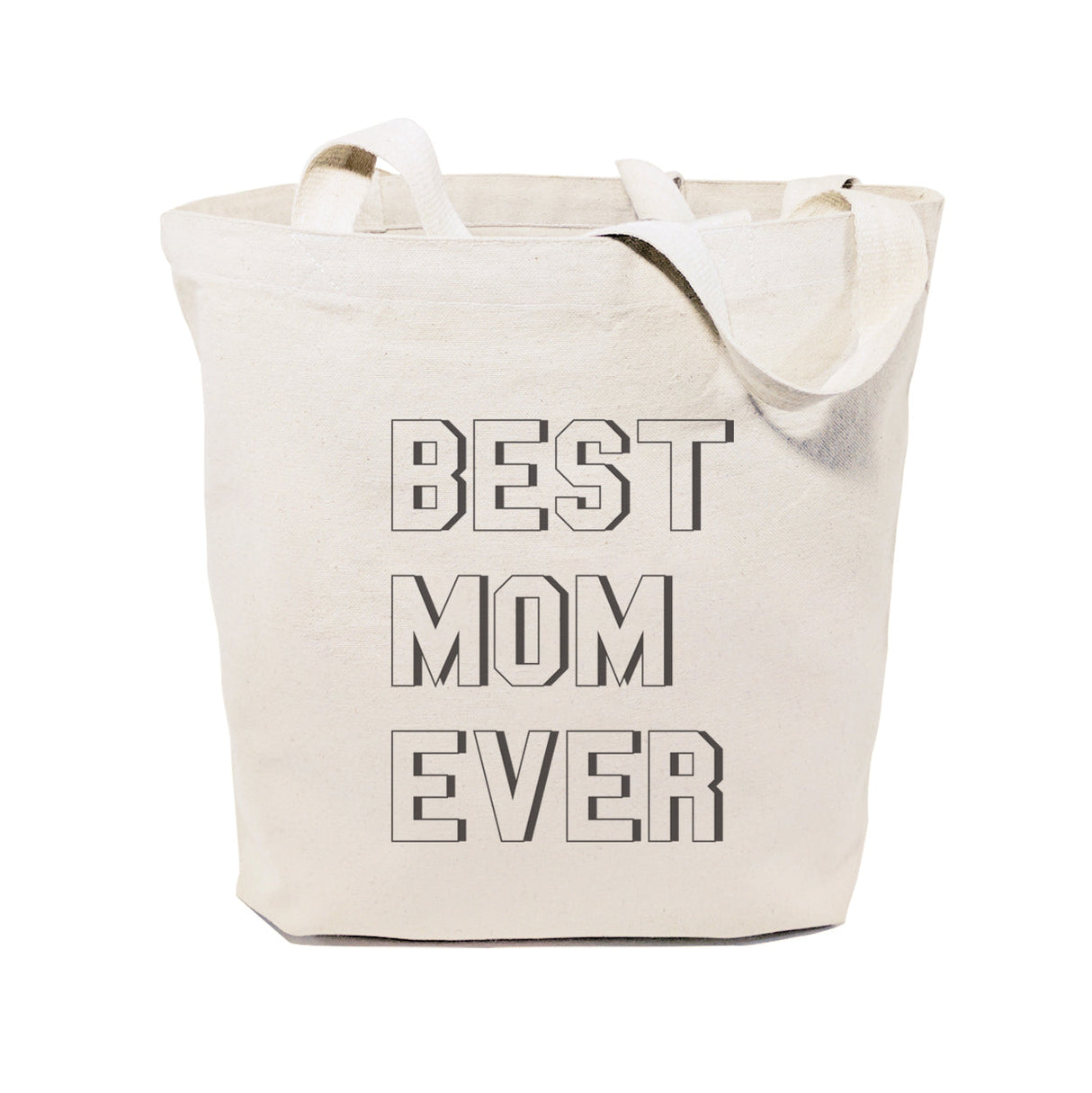 Modern Best Mom Ever Cotton Canvas Tote Bag by The Cotton & Canvas Co.