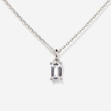 Birthstone Silver Necklace - April by Little Sky Stone