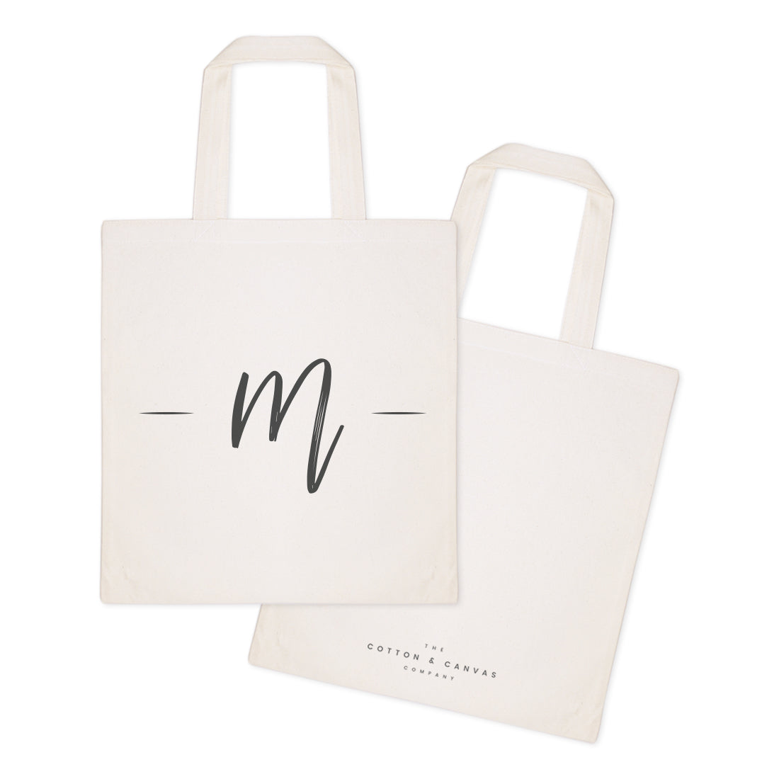 Personalized Handwritten Monogram Cotton Canvas Tote Bag by The Cotton & Canvas Co.