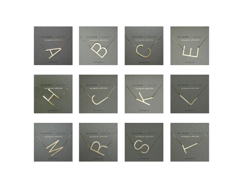 Monogram Collection Initial Necklace by Ellisonyoung.com