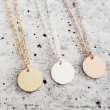 Moon and Sun Minimalist Charm Necklace by Salt and Sparkle