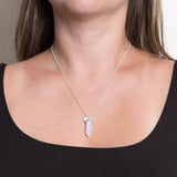 Rainbow Moonstone Crystal Point Necklace by Tiny Rituals