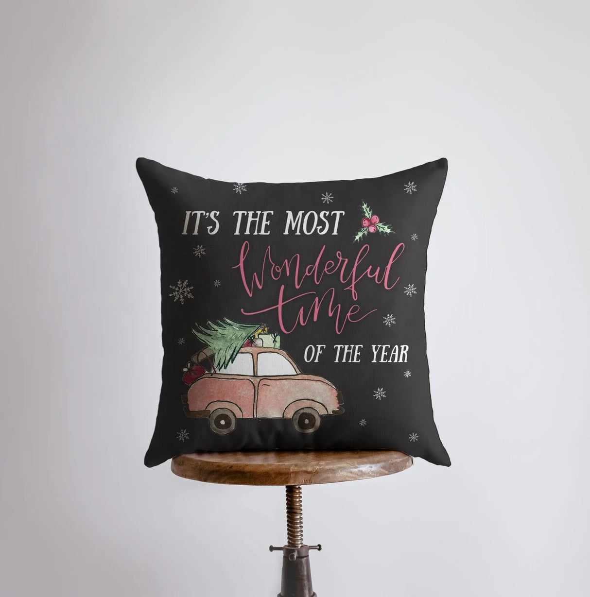 Most Wonderful Time of the Year | Pillow Cover | Christmas Pillowcases | Christmas Decor | Throw Pillow | Home Decor | Rustic Christmas by UniikPillows