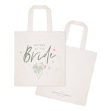 Floral Mother of the Bride Wedding Cotton Canvas Tote Bag by The Cotton & Canvas Co.