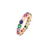 CZ Round Accented Band Ring by Madeline Love